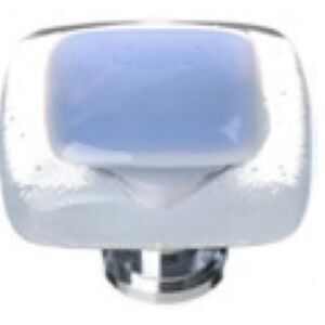 Sietto Handcrafted USA Elegant Blue Glass Cabinet Knobs Set of 5